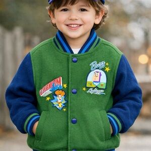 Disney Toy Story kids letter jacket  Buzz lightyear & woody   . Size 4 T